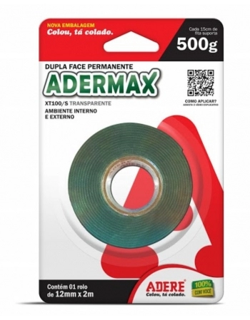 Fita Dupla Face Adere Adermax 12x02 Transparente