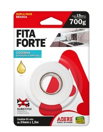 Fita Dupla Face Adere Fita Forte para Áreas Gordurosas 24x1,5m