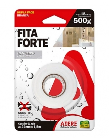 Fita Dupla Face Adere Fita Forte para Áreas Úmidas 24x1,5m