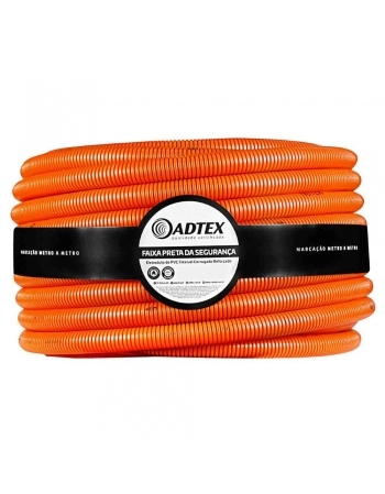 Eletroduto Corrugado Conduíte PVC ADTEX Reforçado 25mm (3/4) 50m Laranja