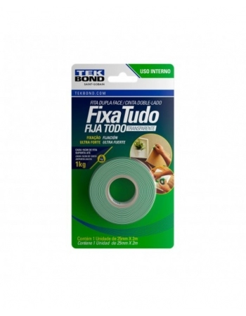 FITA DUPLA FACE TEKBOND ACRILICA INTERNA 25X2M BLISTER