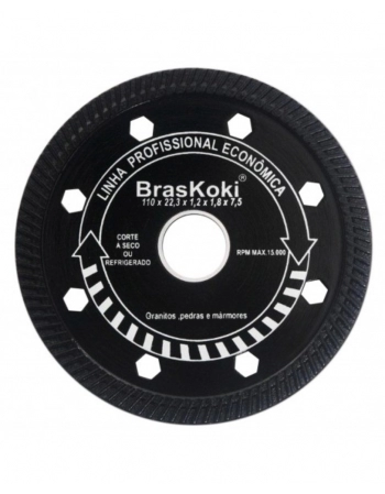 DISCO DIAMANT. BRASKOKI 110MM CONT. SECO/REFRIG. ECON. PTO