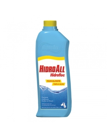 CLARIFICANTE/FLOCULANTE TRIPLA AÇÃO 1L HIDROALL (N)