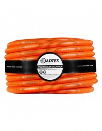 Eletroduto Corrugado Conduíte PVC ADTEX Reforçado 25mm (3/4) 5m Laranja