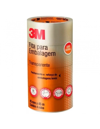 Fita para Empacotamento 3M 48mmX50m TRANSP 692