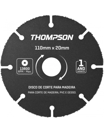 DISCO DIAMANT. THOMPSON TUNGSTENIO P/MADEIRA 110MM (N)