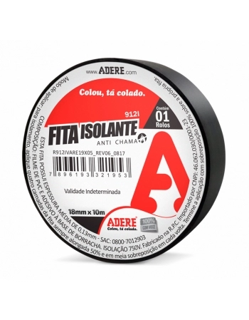 FITA ISOLANTE 912I ADERE 18X10 PTO (N)