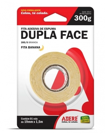 Fita Dupla Face Adere Fixação 19x1.5m