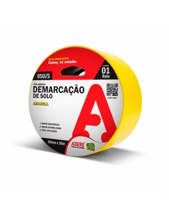 Fita para Demarcação de Solo 50x15 Adere 850 Amarela