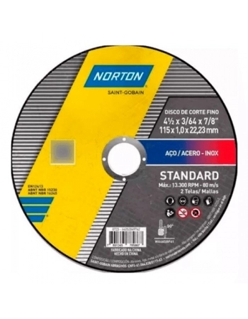 DISCO CORTE INOX NORTON STANDARD 4.1,2X1 (N)